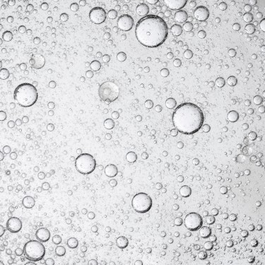 Close up of bubles in a translucent liquid